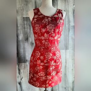 Rampage💃Y2K Vibes Sz 5 Red Floral Brocade Dress